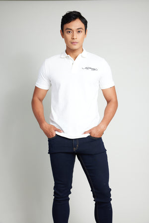 White Panther Polo Shirt