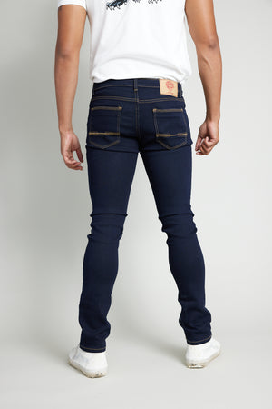 Dark Blue Five Pocket Jeans