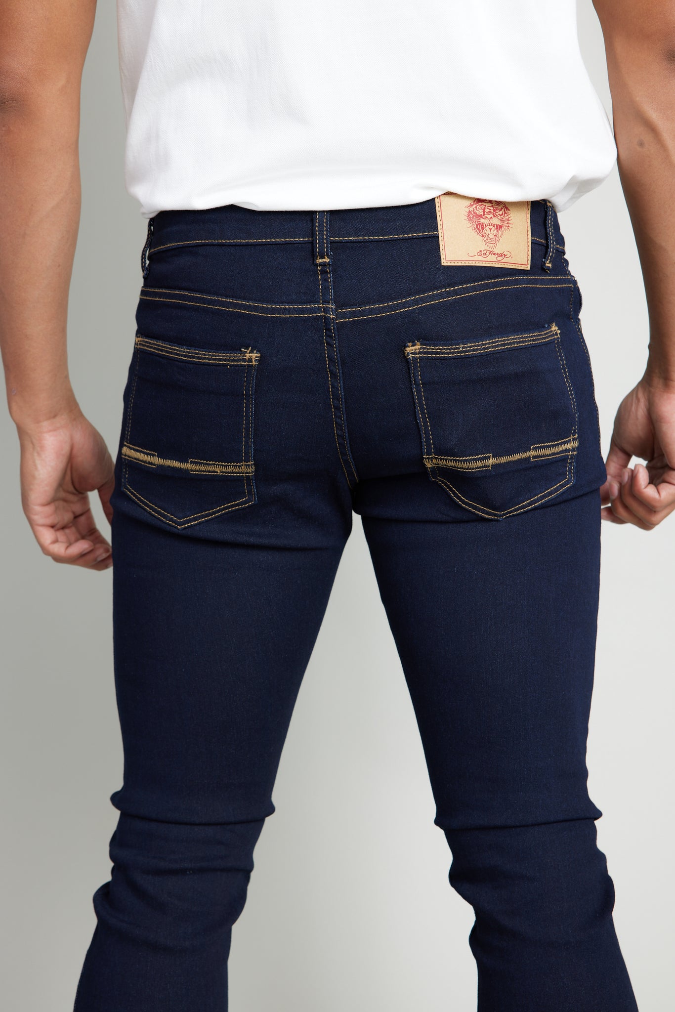 Dark Blue Five Pocket Jeans