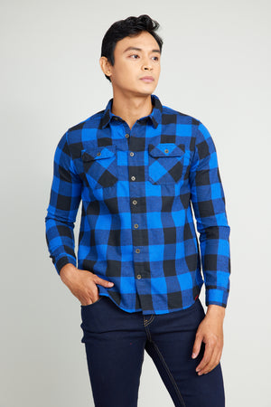 Blue Plaid Polo