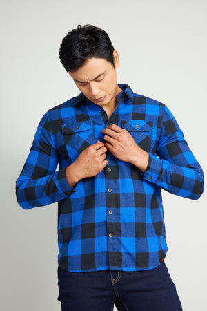 Blue Plaid Polo