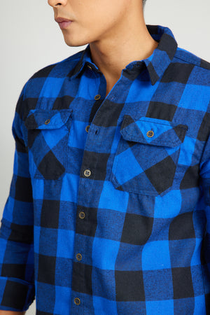 Blue Plaid Polo