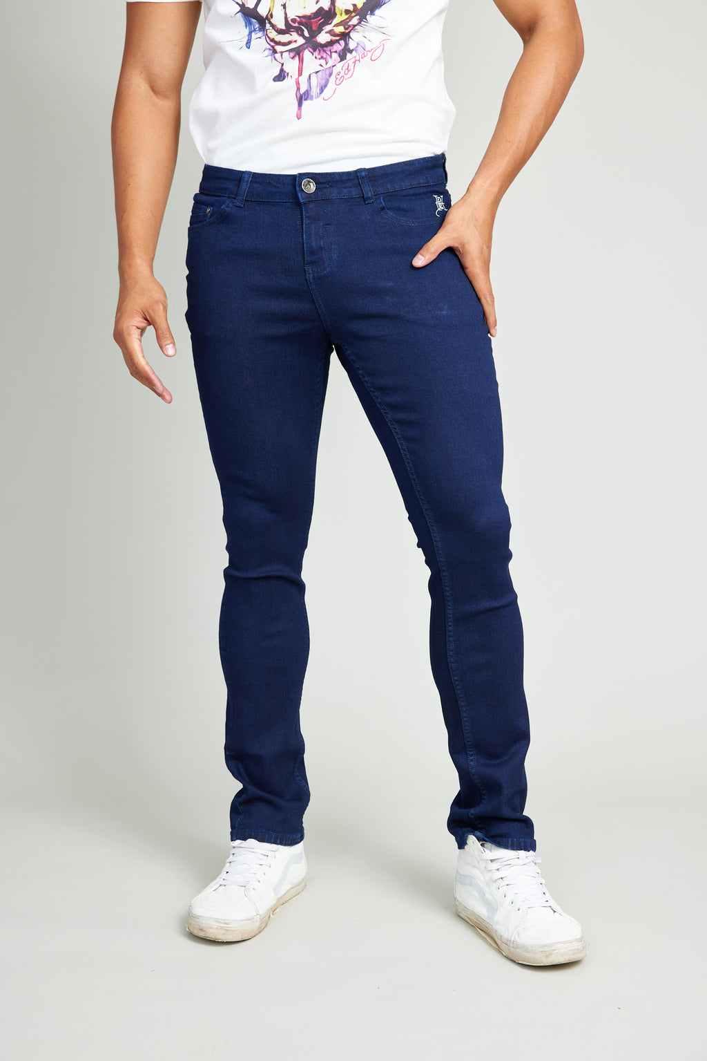 Mid Blue Five Pocket Jeans