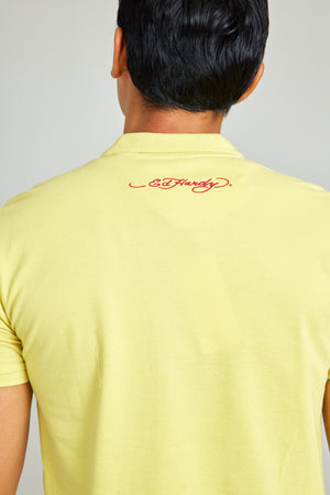 Yellow Anchor True love Embroidery Polo Shirt