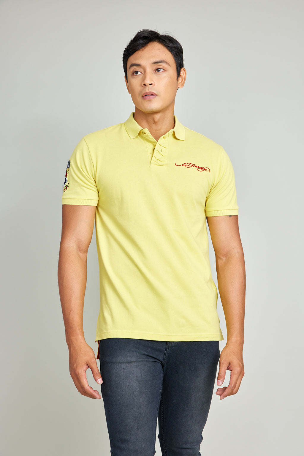 Yellow American Eagle Embroidery Polo Shirt