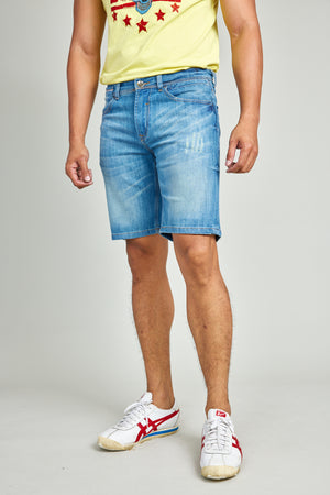 Medium Wash Blue Denim Shorts