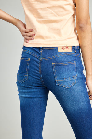 Medium Wash Cropped Jeans