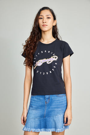 Black Ed Hardy California Round Neck Tee