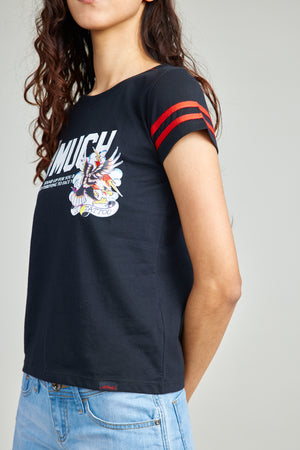 2 Much Round Neck Tee