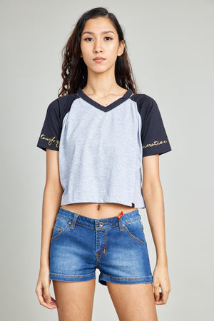 Cropped Raglan Tee