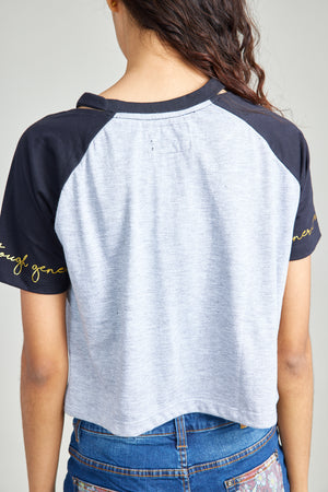 Cropped Raglan Tee