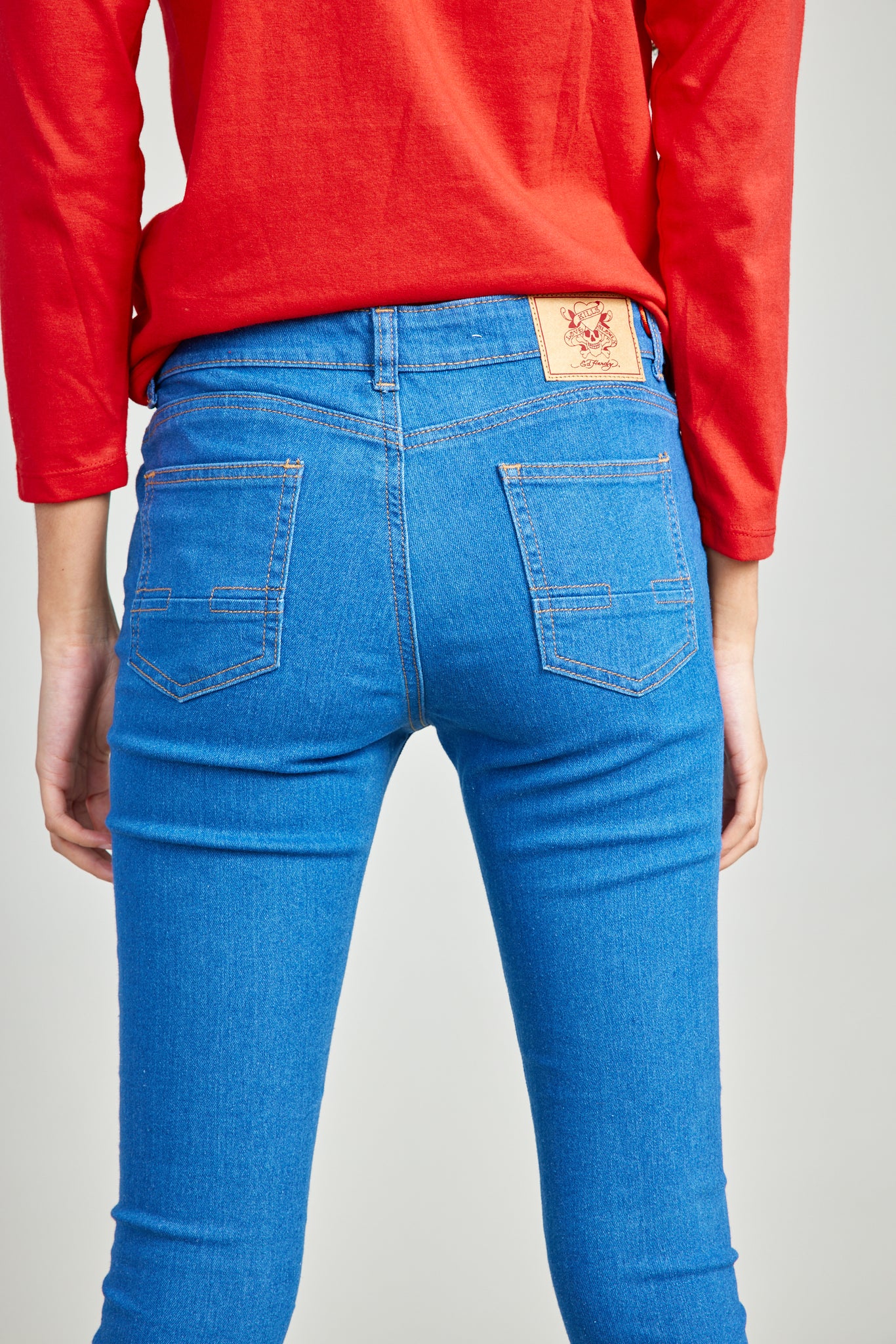 Medium Wash Skinny Cropped Jeans